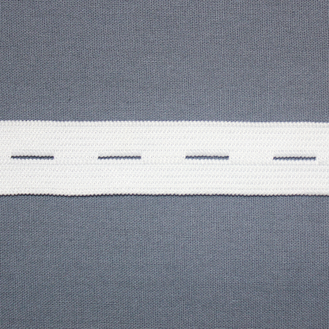 картинка Тесьма эластичная вязаная белый с петлей 20мм с3329 АО «Лента»