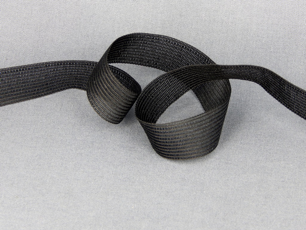 картинка Тесьма вязаная окантовочная 18мм черная к2787 АО «Лента»